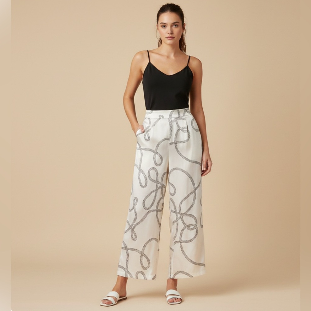Joie Women’s Satin Wide Leg Pants Size L